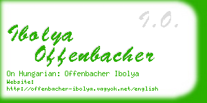 ibolya offenbacher business card